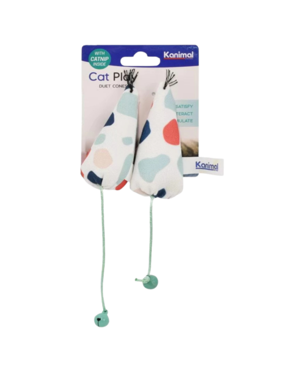 KANIMAL CAT TOY DUET CONES 4.2X20CM 2 PCS/PACK