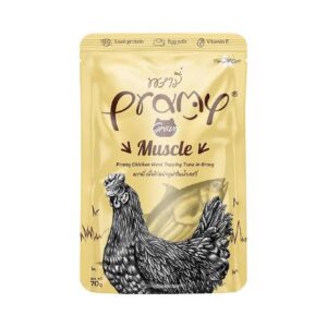 PRAMY WET CAT FOOD MUSCLE ( CHICKEN MEAT TOPPING TUNA IN GRAVY ) 70 G GR5
