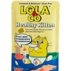LOLA & CO WET CAT FOOD HEALTHY KITTEN ( TUNA  AND CHICKEN MOUSSE FOR KITTEN ) 80G RM02