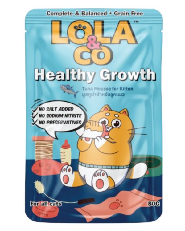 LOLA & CO WET CAT FOOD HEALTHY GROWTH ( TUNA MOUSSE FOR KITTEN ) 80G RM01