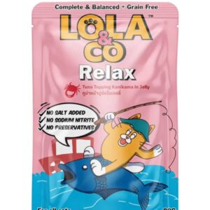 LOLA & CO WET CAT FOOD RELAX ( TUNA TOPPING KANIKAMA IN JELLY ) 80G RM04