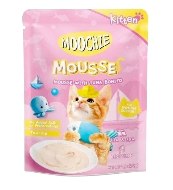 MOOCHIE WET CAT FOOD MOUSSE ( MOUSSE WITH TUNA BONITO ) RM10