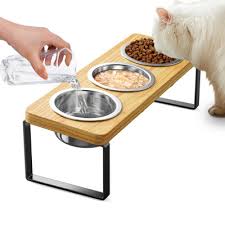 RAISED PET BOWL WITH STAND ( 3 BOWLS )