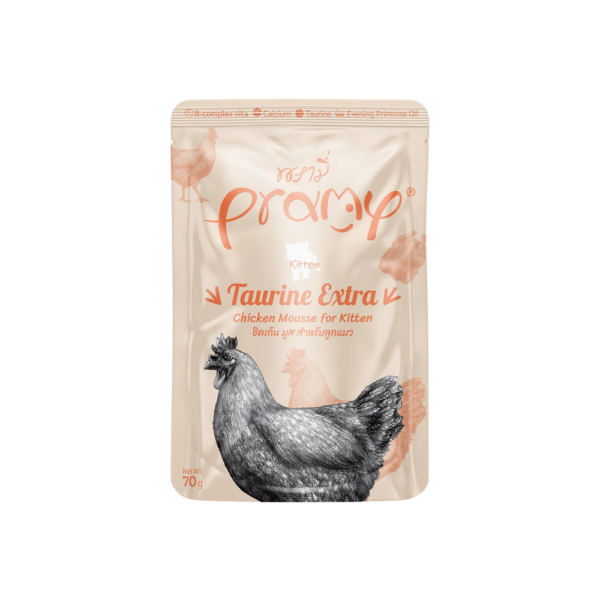 PRAMY CARNIVORE KITTEN WET CAT FOOD CHICKEN MOUSSE WITH COLOSTRUM 70G CV10