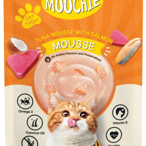 MOOCHIE WET CAT FOOD MOUSSE ( TUNA MOUSSE WITH SALMON ) 70G MC1
