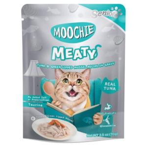 MOOCHIE WET CAT FOOD MEATY ( TUNA & GREEN LIPPED MUSSEL RECIPE IN GRAVY ) RM8