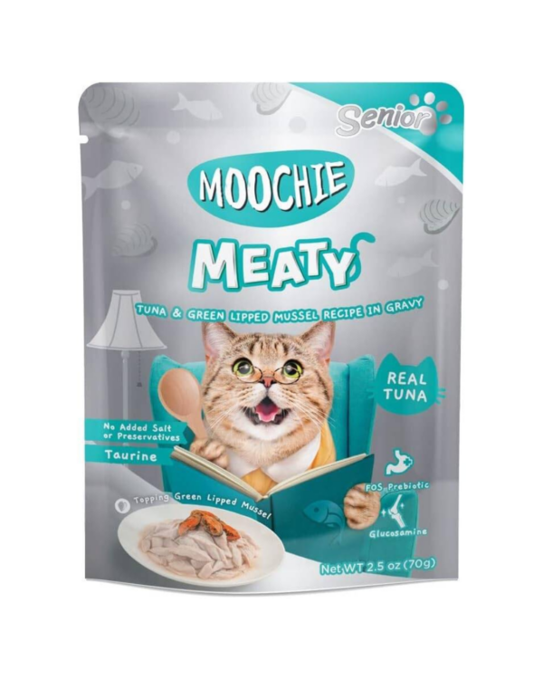 MOOCHIE WET CAT FOOD MEATY ( TUNA & GREEN LIPPED MUSSEL RECIPE IN GRAVY ) RM8