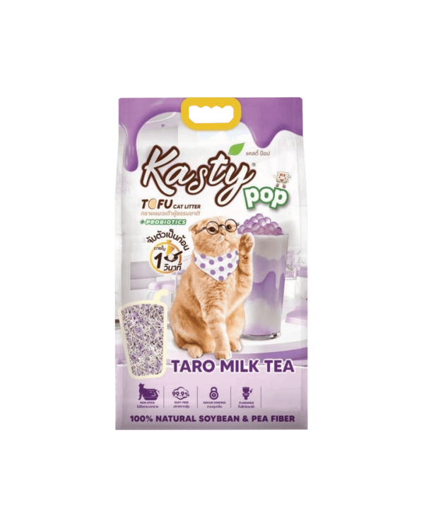 KASTY POP TOFU CAT LITTER 6L TARO MILK TEA