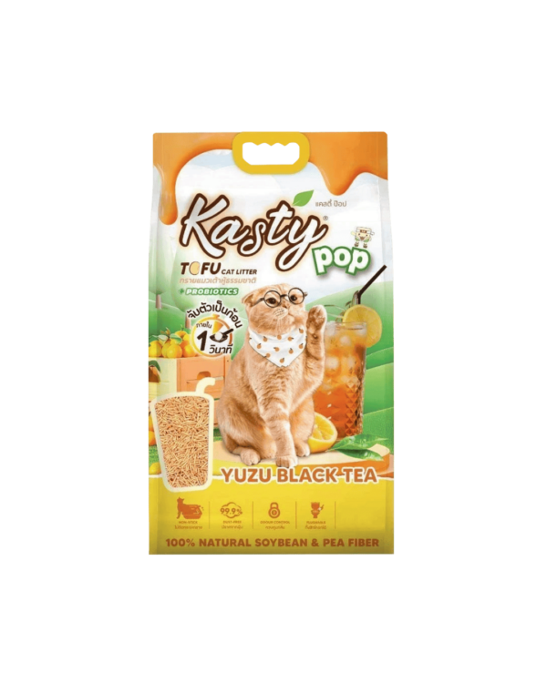 KASTY POP TOFU CAT LITTER 6L YUZU BLACK TEA