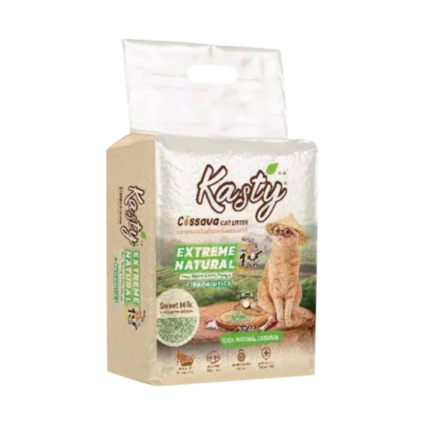 KASTY EXTREME NATURAL CASSAVA LITTER 6L SWEET MILK SCENT