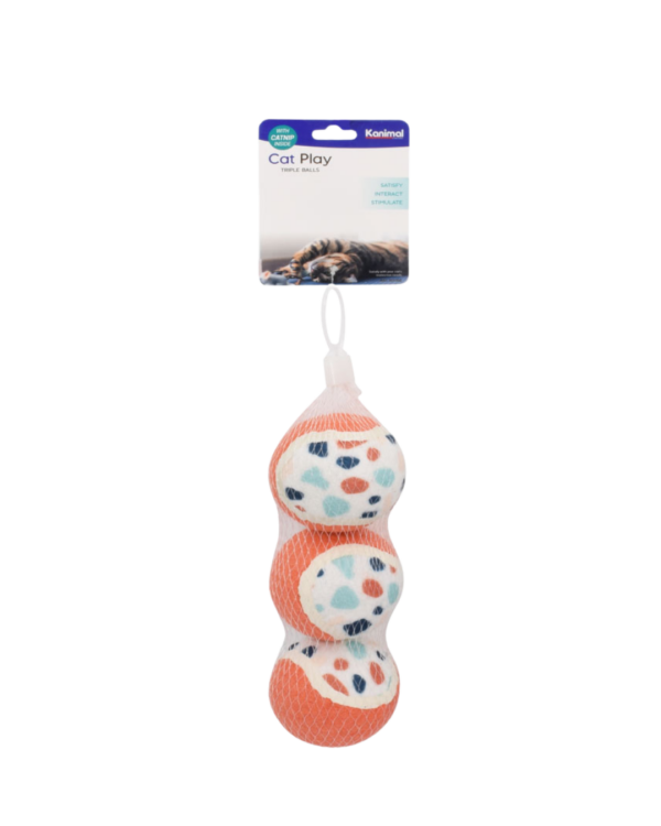 KANIMAL CAT TOY TRIPLE BALLS TEASER 25X5CM