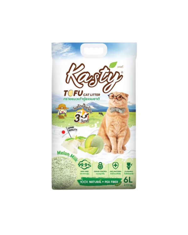 KASTY FLAKES TOFU CAT LITTER 6L MELON MILK SCENT