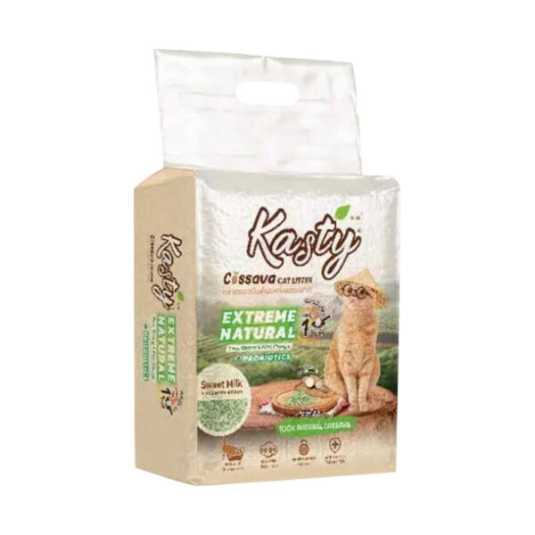 KASTY EXTREME NATURAL CASSAVA LITTER 12L SWEET MILK SCENT