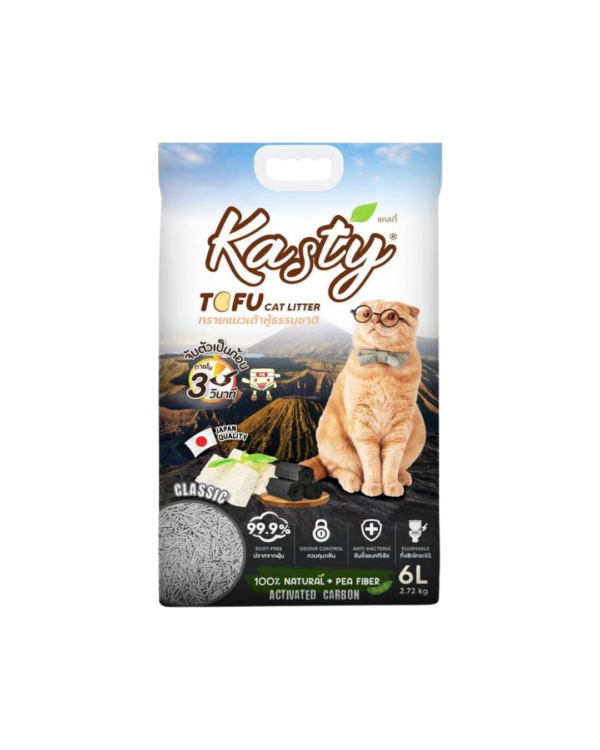 KASTY TOFU LITTER 6L CLASSIC FORMULA WITH ACTIVATED CARBON