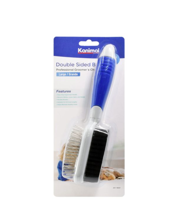 KANIMAL DOUBLE SIDED BRUSH SIZE L 21.5X5.8X5.3CM W ITH SAFETY PINS